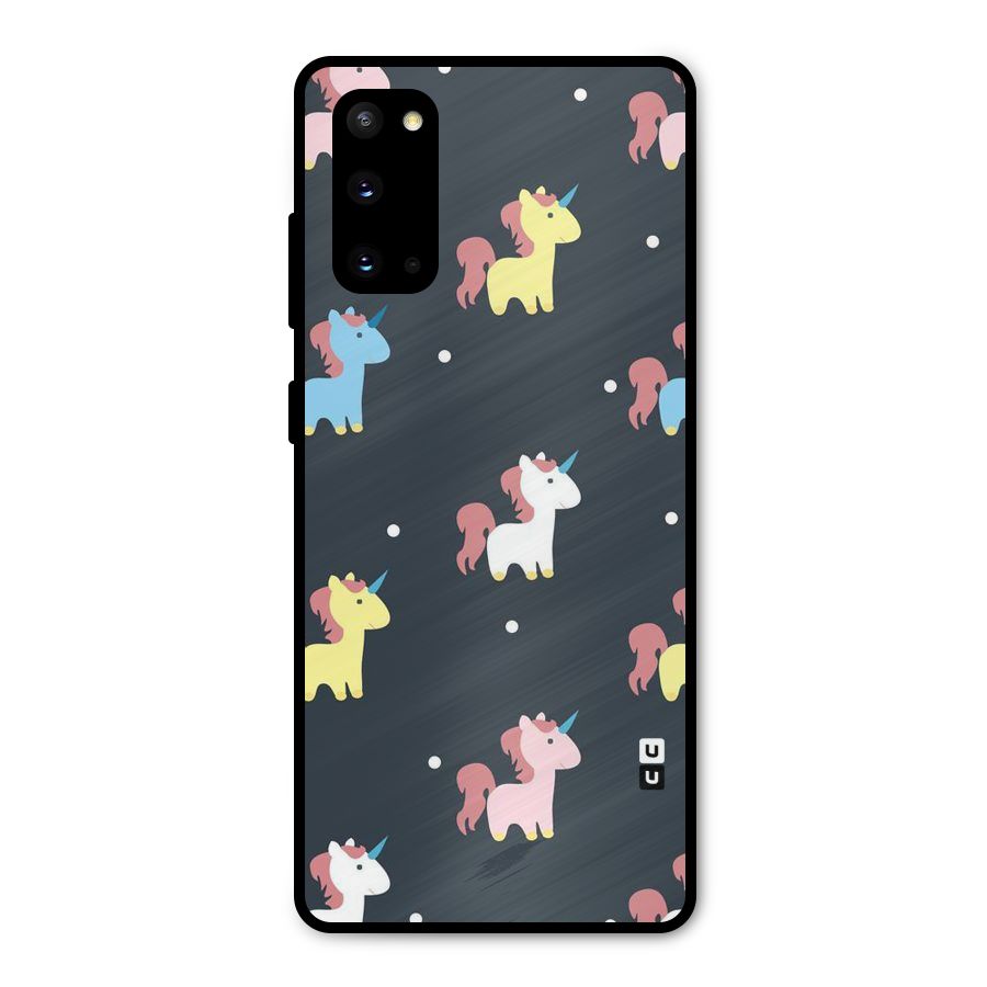 Unicorn Pattern Metal Back Case for Galaxy S20
