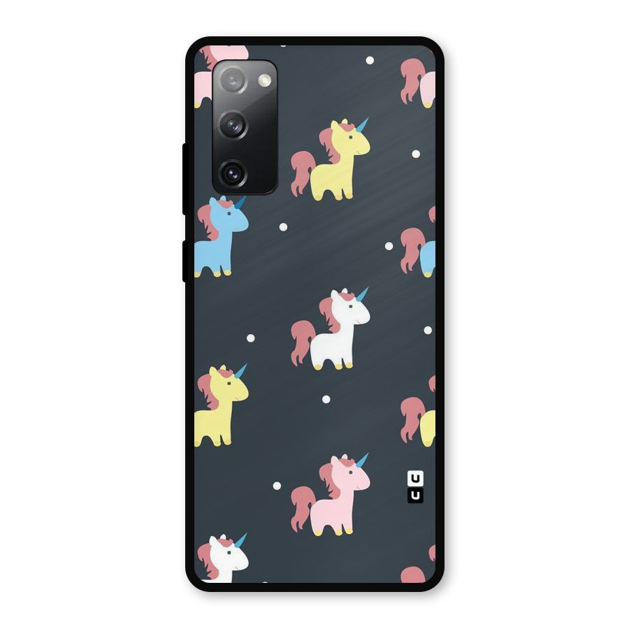 Unicorn Pattern Metal Back Case for Galaxy S20 FE 5G