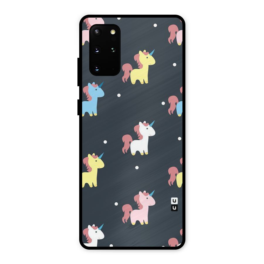 Unicorn Pattern Metal Back Case for Galaxy S20 Plus