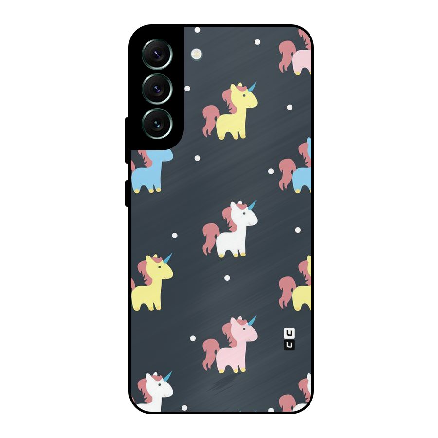 Unicorn Pattern Metal Back Case for Galaxy S22 Plus 5G