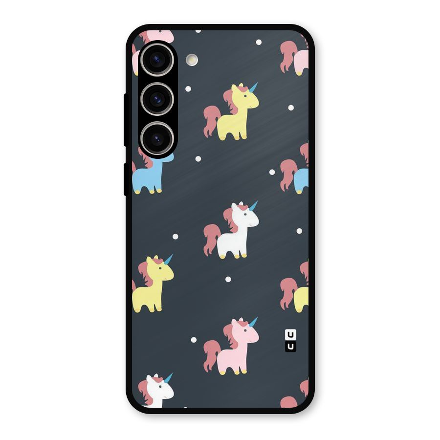 Unicorn Pattern Metal Back Case for Galaxy S23 Plus
