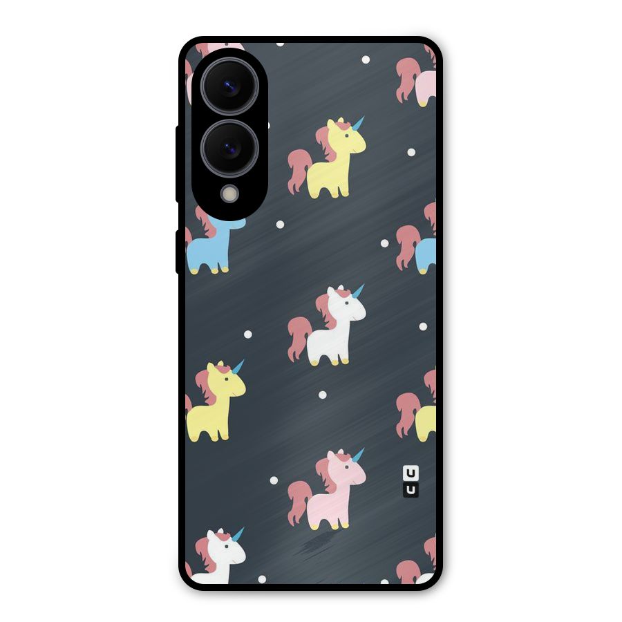 Unicorn Pattern Metal Back Case for Galaxy S25 Edge