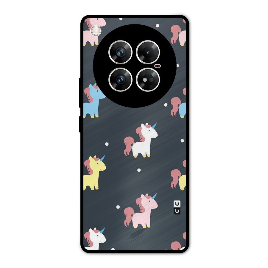 Unicorn Pattern Metal Back Case for Infinix Zero 40 5G