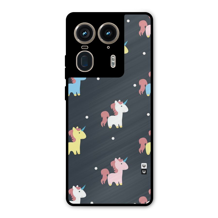 Unicorn Pattern Metal Back Case for Motorola Edge 50 Ultra