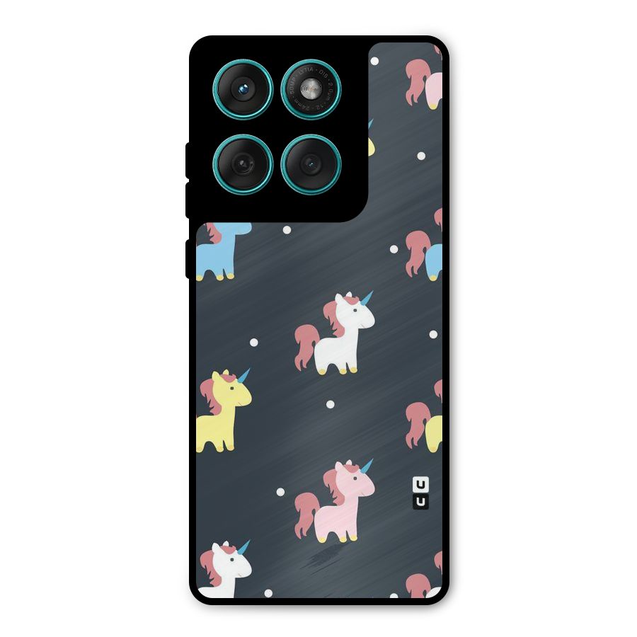Unicorn Pattern Metal Back Case for Motorola Edge 60 Fusion