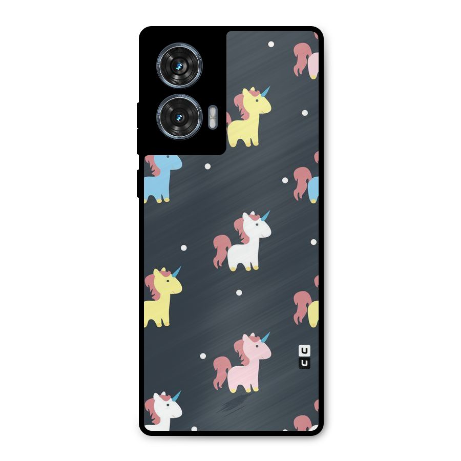 Unicorn Pattern Metal Back Case for Motorola G96