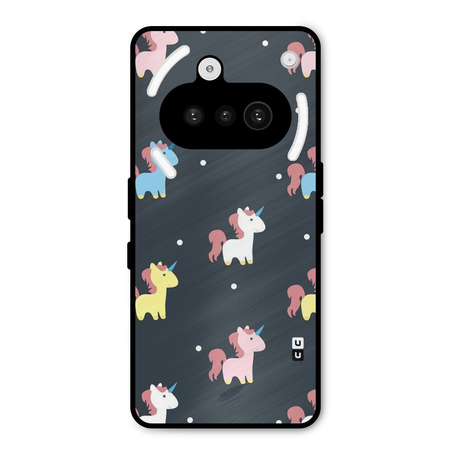 Unicorn Pattern Metal Back Case for Nothing Phone 3a