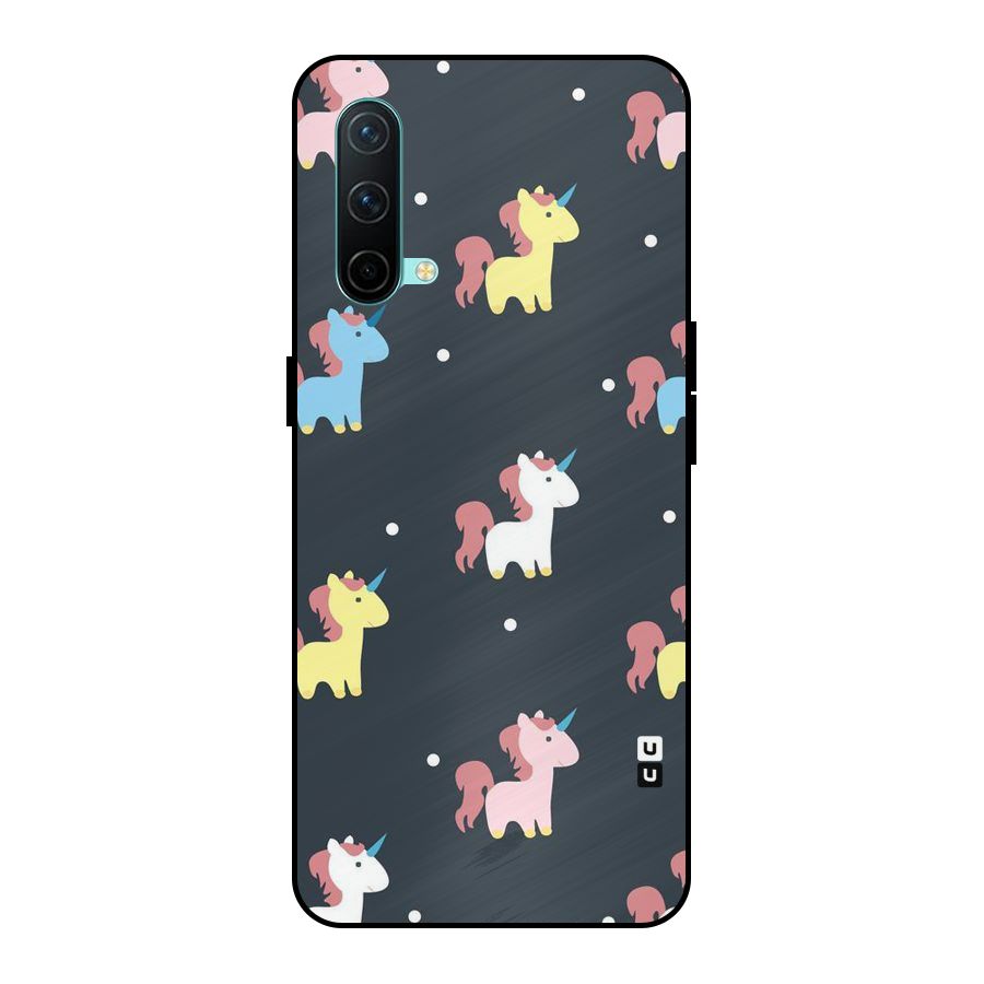 Unicorn Pattern Metal Back Case for OnePlus Nord CE 5G