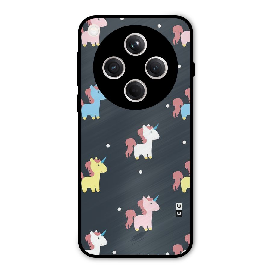 Unicorn Pattern Metal Back Case for Oppo Find X8