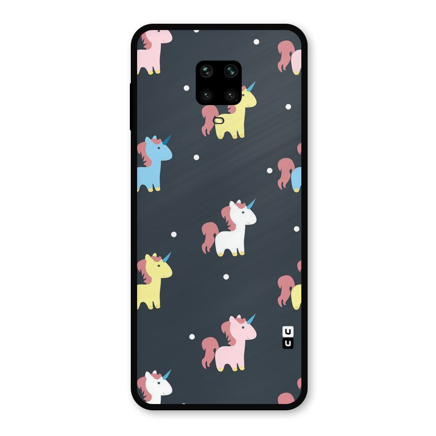 Unicorn Pattern Metal Back Case for Poco M2