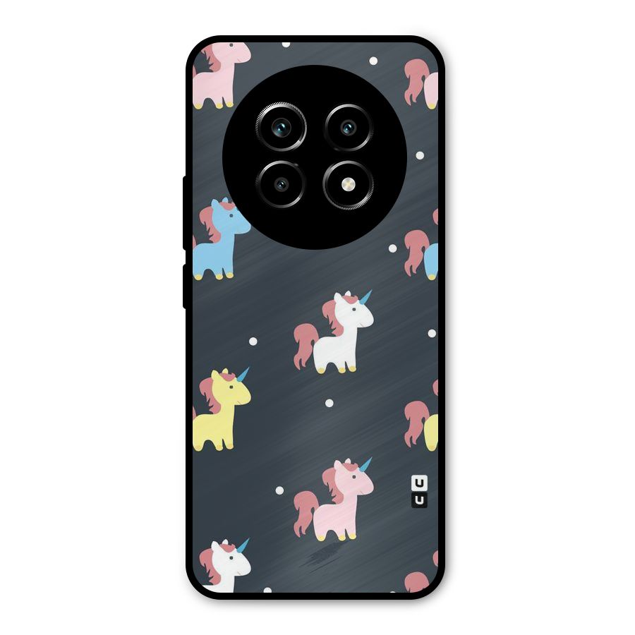 Unicorn Pattern Metal Back Case for Realme 13 Pro