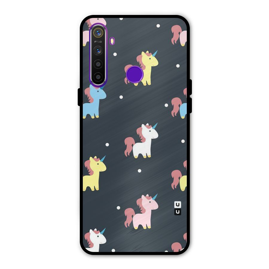 Unicorn Pattern Metal Back Case for Realme 5