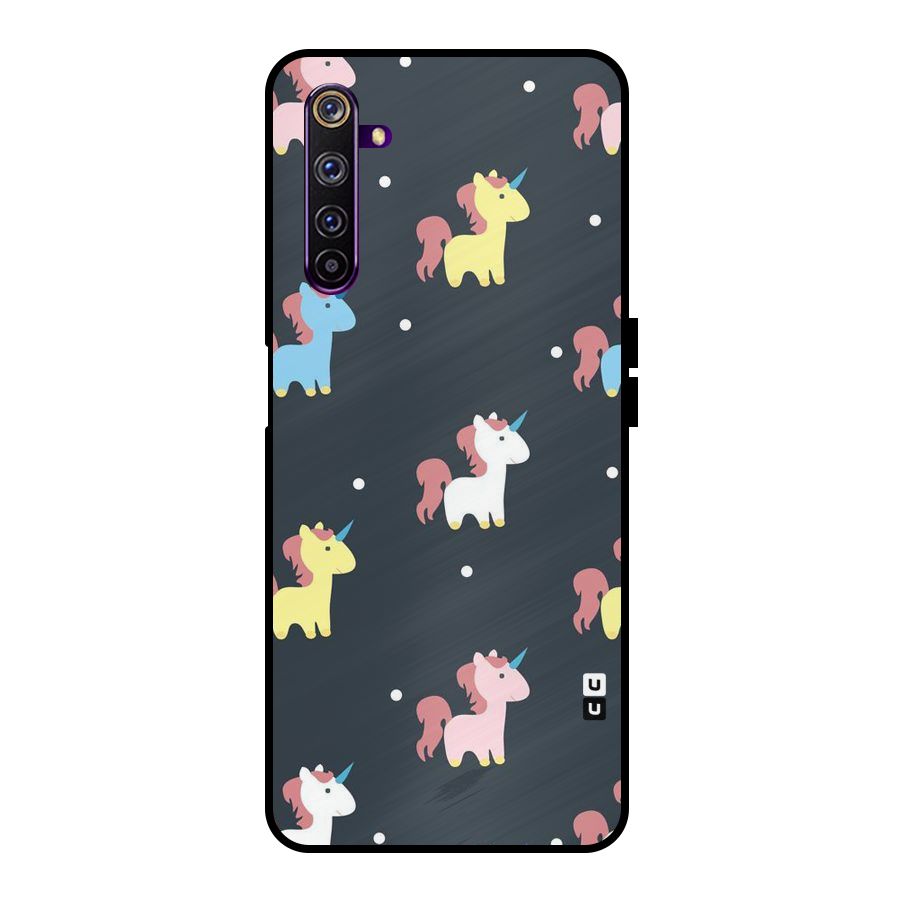 Unicorn Pattern Metal Back Case for Realme 6 Pro