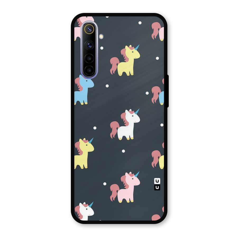 Unicorn Pattern Metal Back Case for Realme 6i