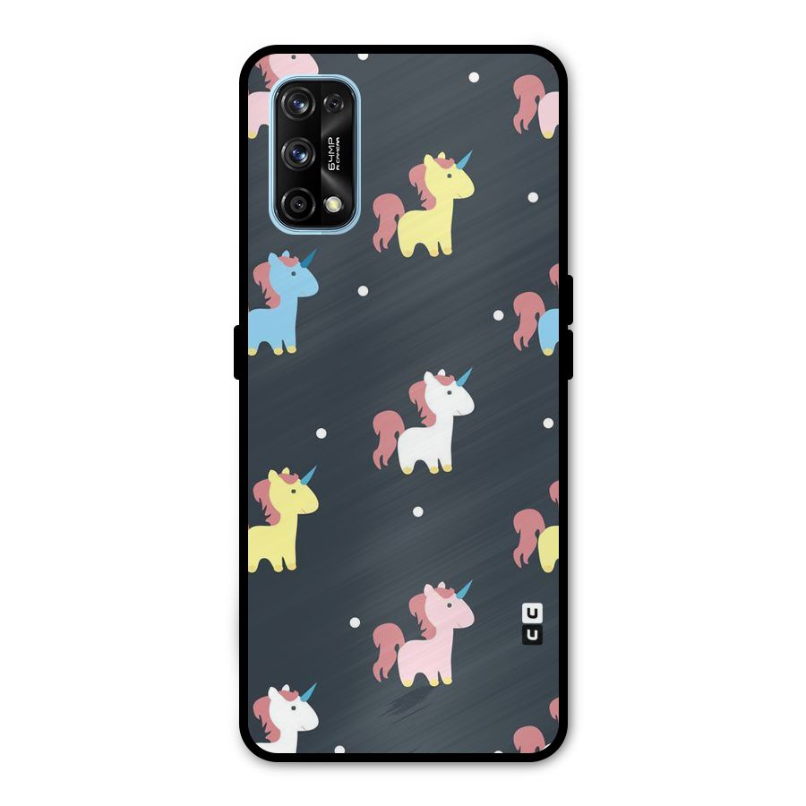 Unicorn Pattern Metal Back Case for Realme 7 Pro