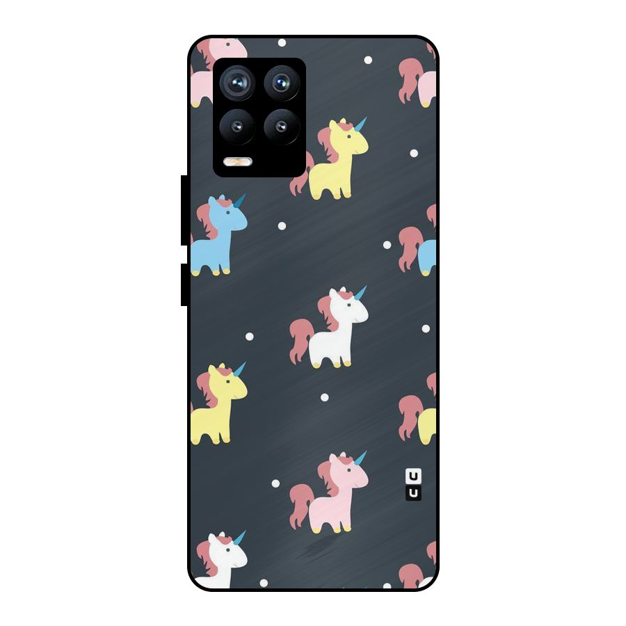 Unicorn Pattern Metal Back Case for Realme 8