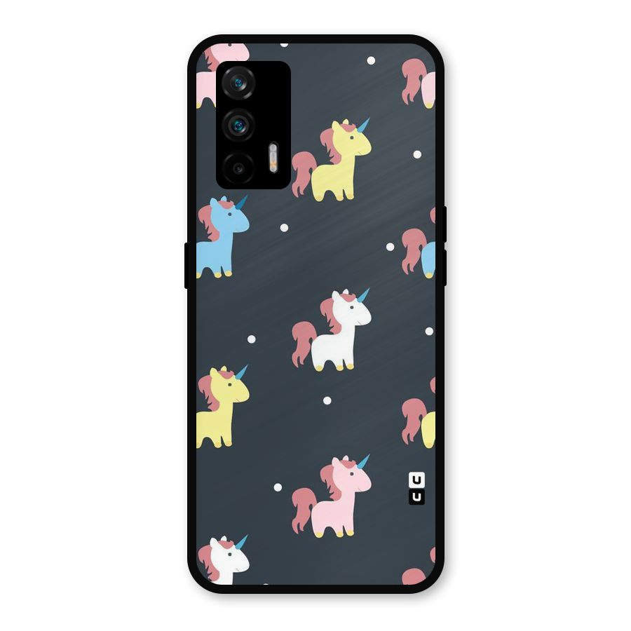 Unicorn Pattern Metal Back Case for Realme GT 5G