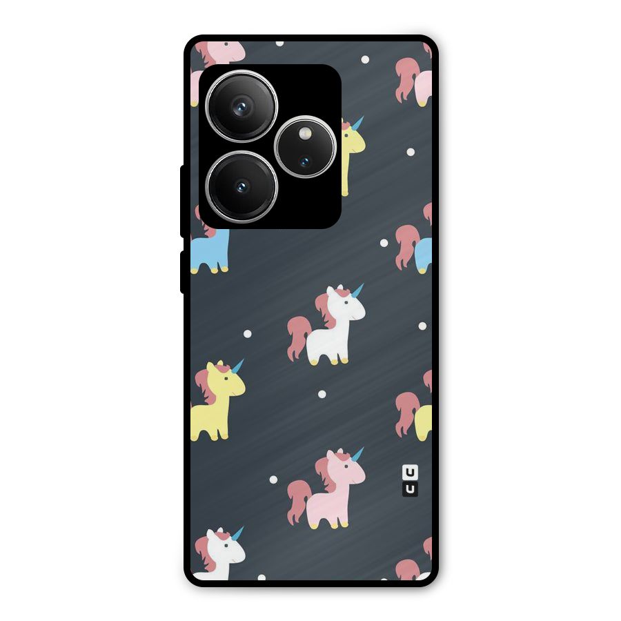 Unicorn Pattern Metal Back Case for Realme GT 6