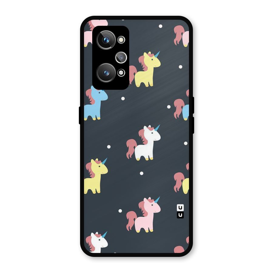 Unicorn Pattern Metal Back Case for Realme GT Neo2