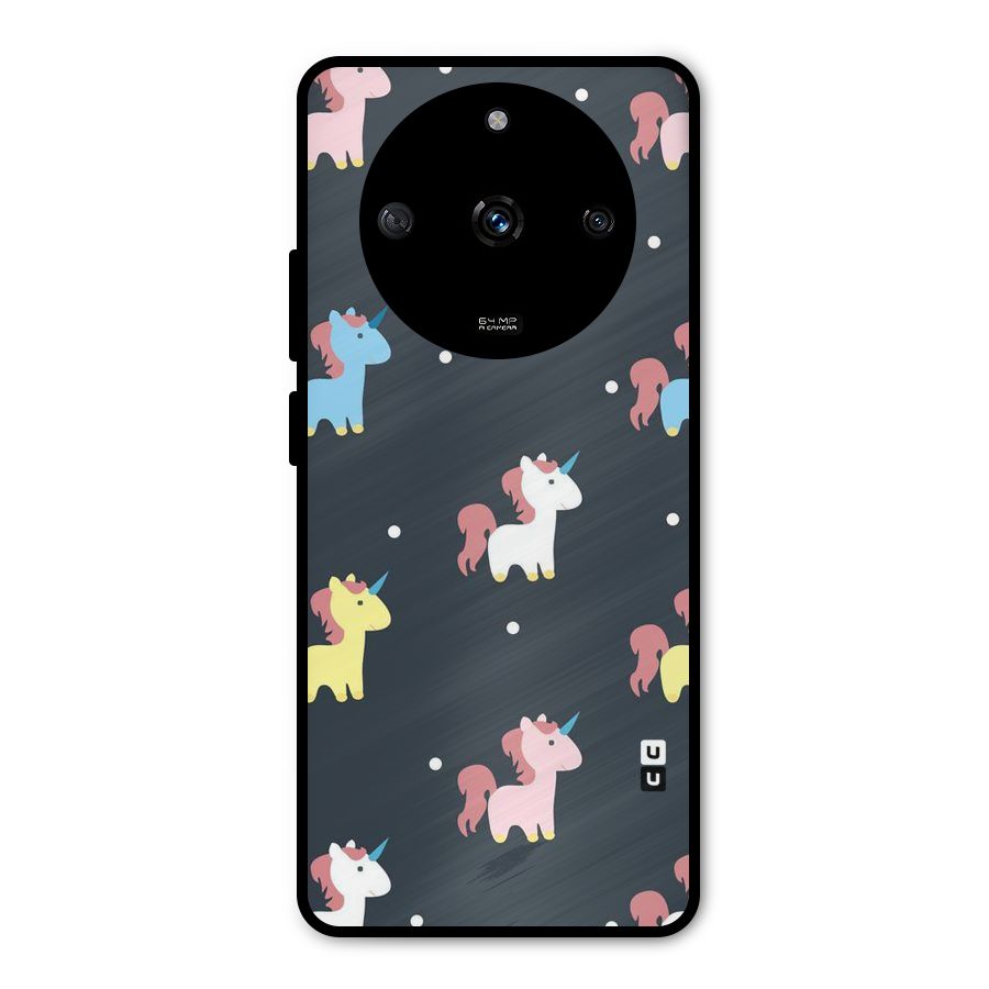 Unicorn Pattern Metal Back Case for Realme Narzo 60 5G