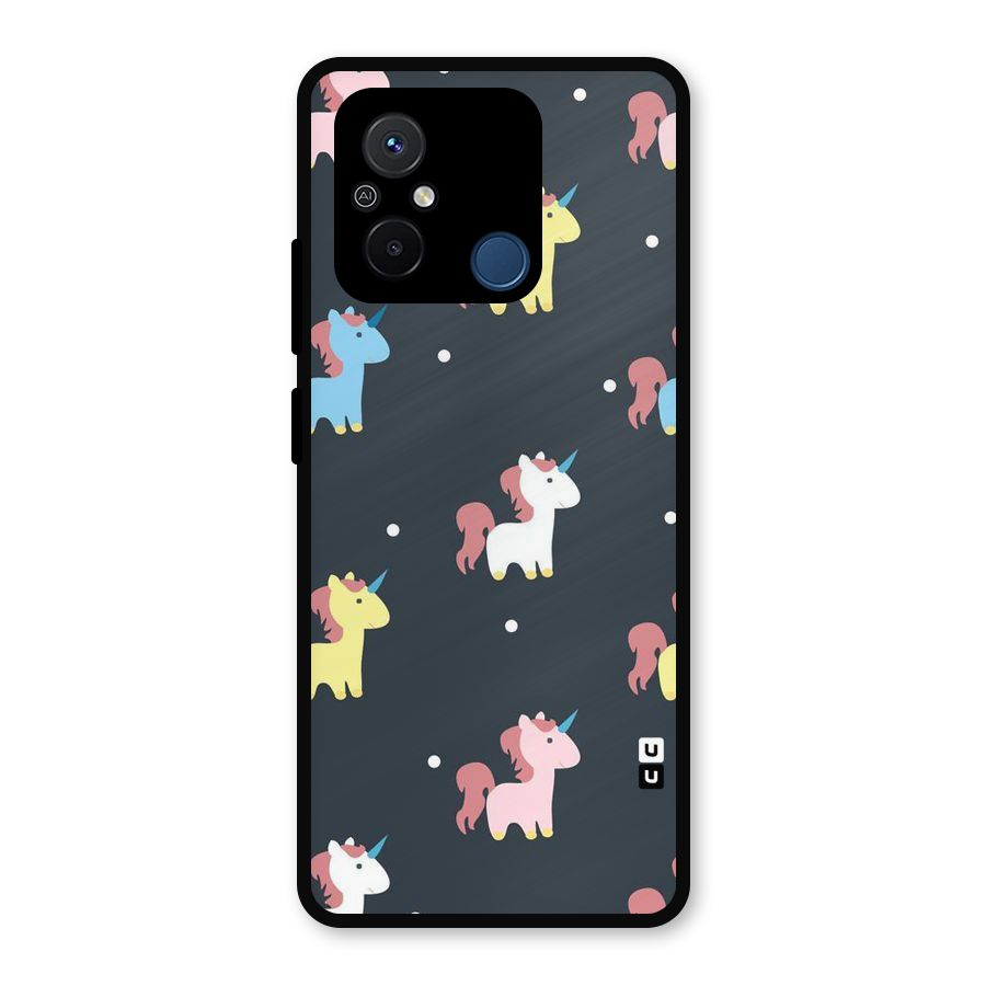 Unicorn Pattern Metal Back Case for Redmi 12C