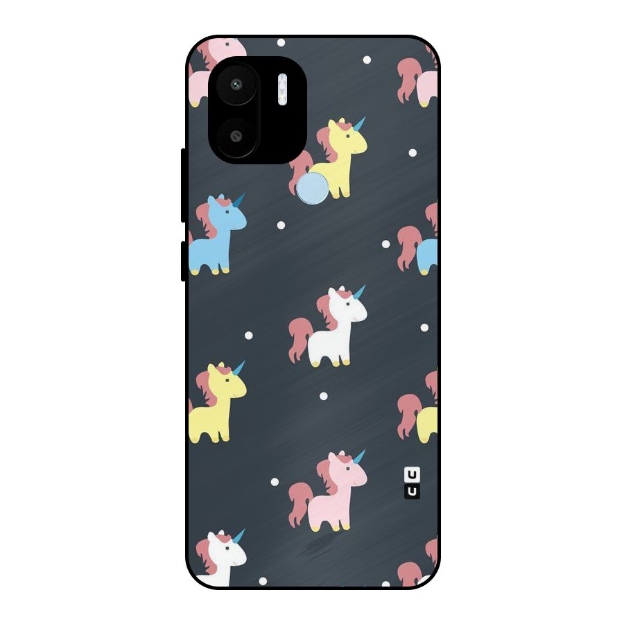 Unicorn Pattern Metal Back Case for Redmi A2+
