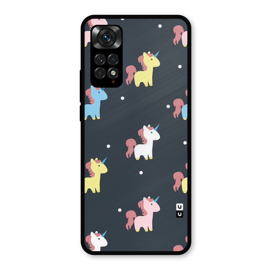 Unicorn Pattern Metal Back Case for Redmi Note 11s