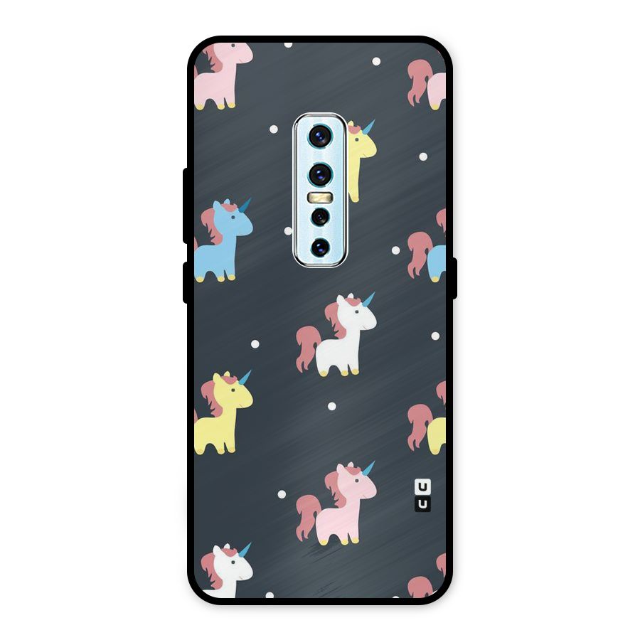 Unicorn Pattern Metal Back Case for Vivo V17 Pro