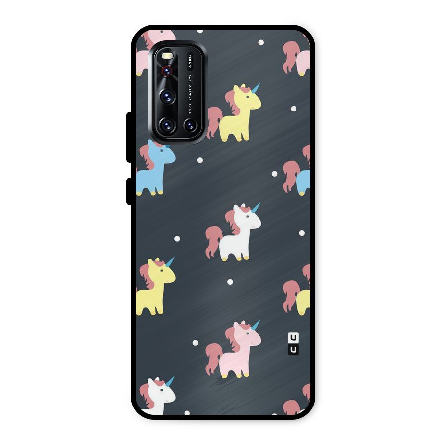 Unicorn Pattern Metal Back Case for Vivo V19