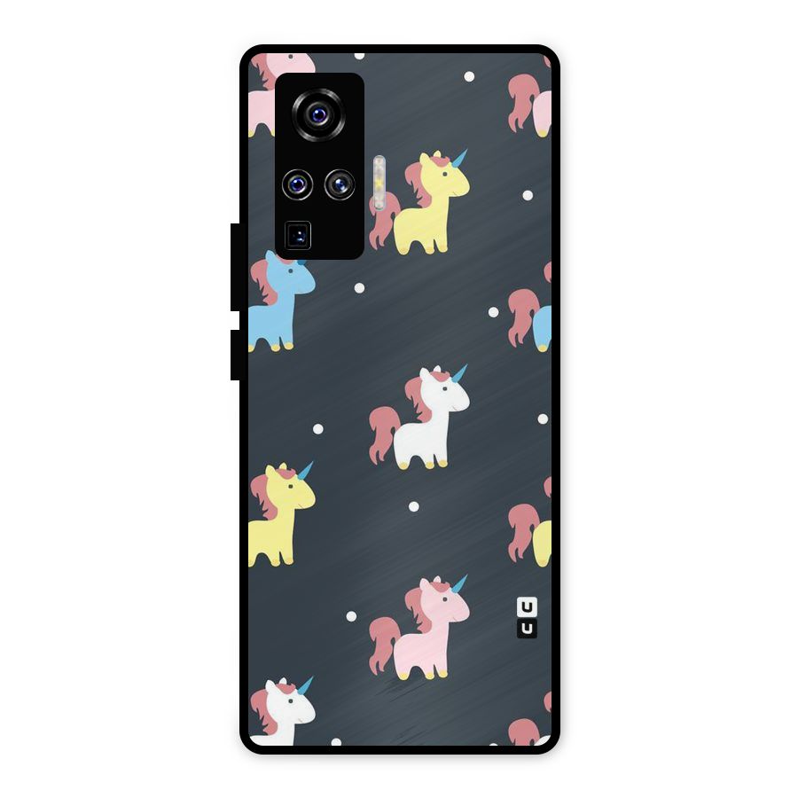Unicorn Pattern Metal Back Case for Vivo X50 Pro