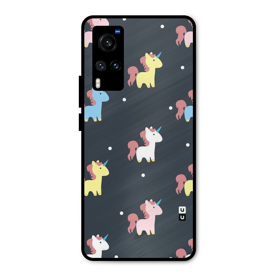 Unicorn Pattern Metal Back Case for Vivo X60