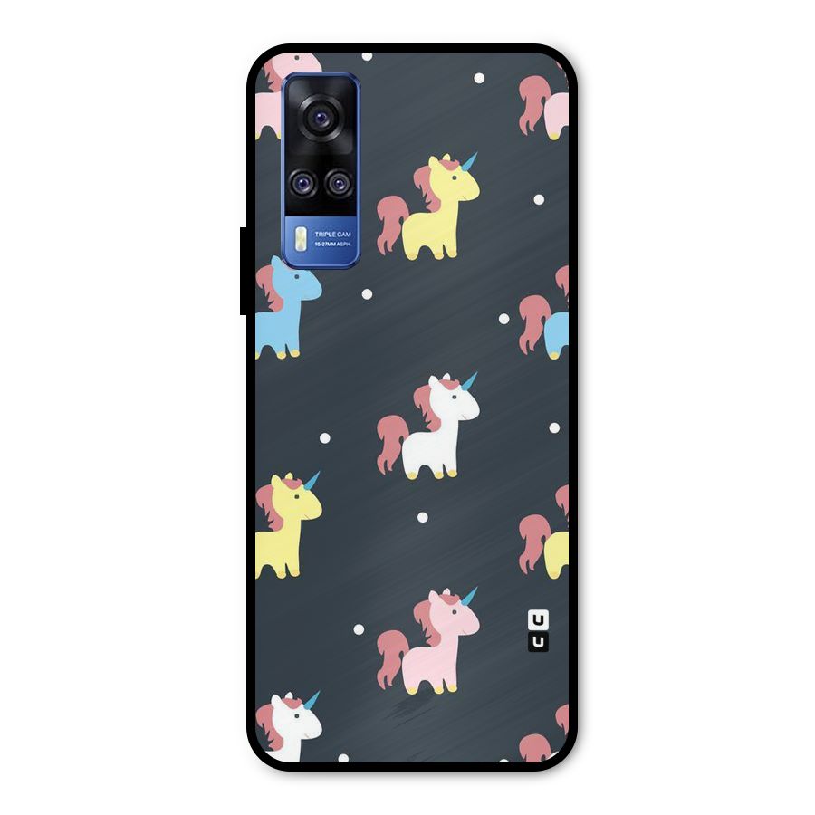 Unicorn Pattern Metal Back Case for Vivo Y31