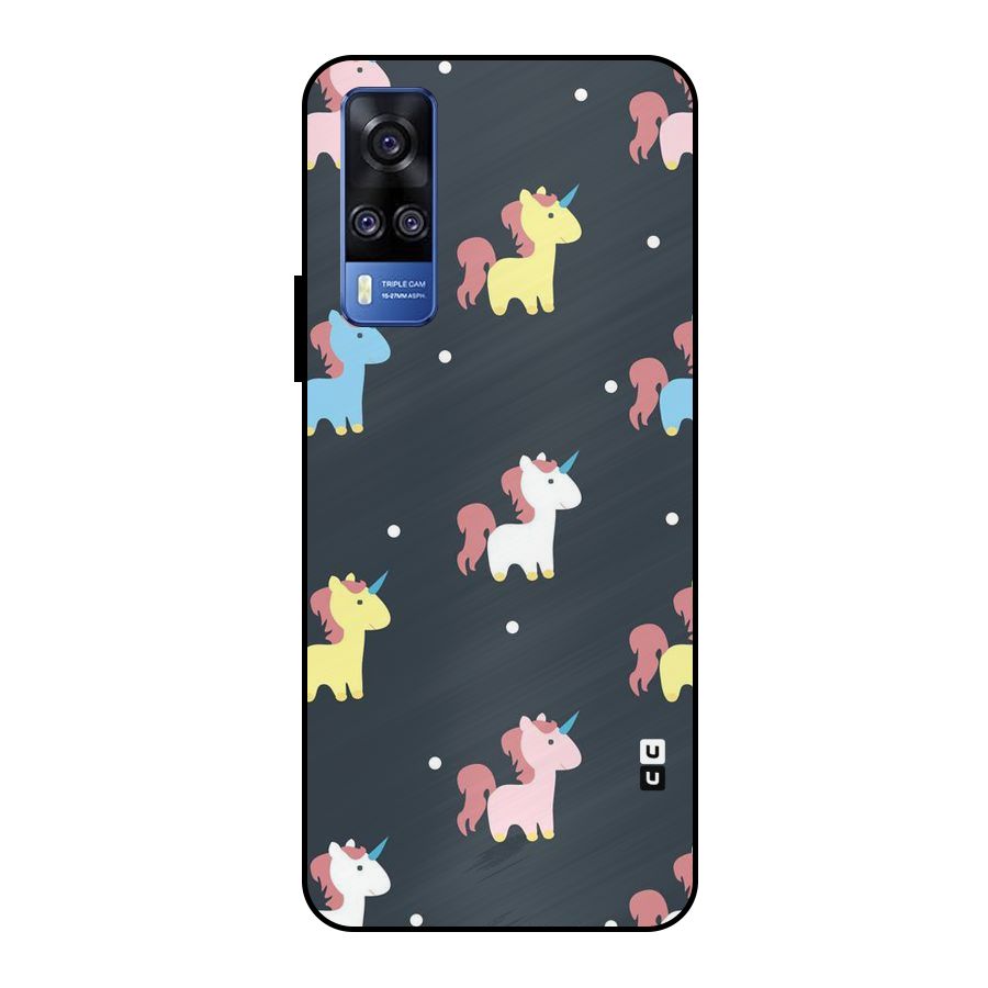 Unicorn Pattern Metal Back Case for Vivo Y51
