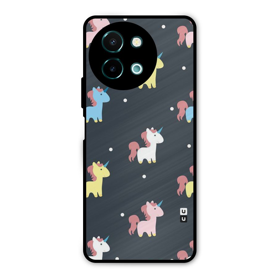Unicorn Pattern Metal Back Case for Vivo Y58