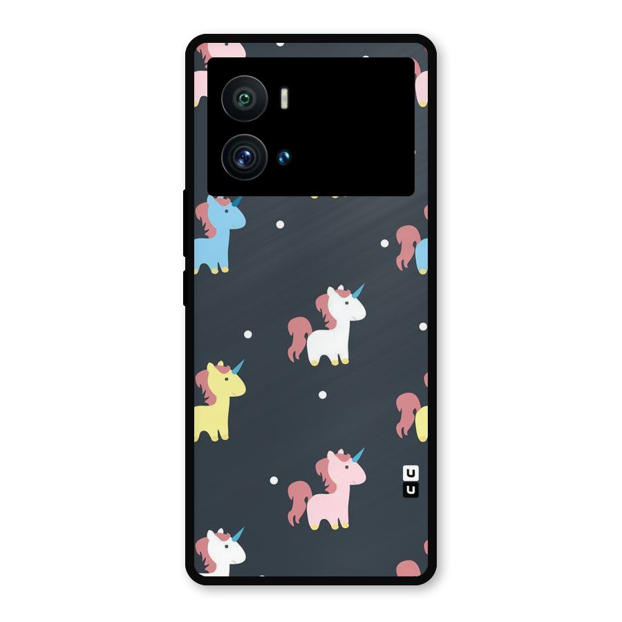 Unicorn Pattern Metal Back Case for iQOO 9 Pro