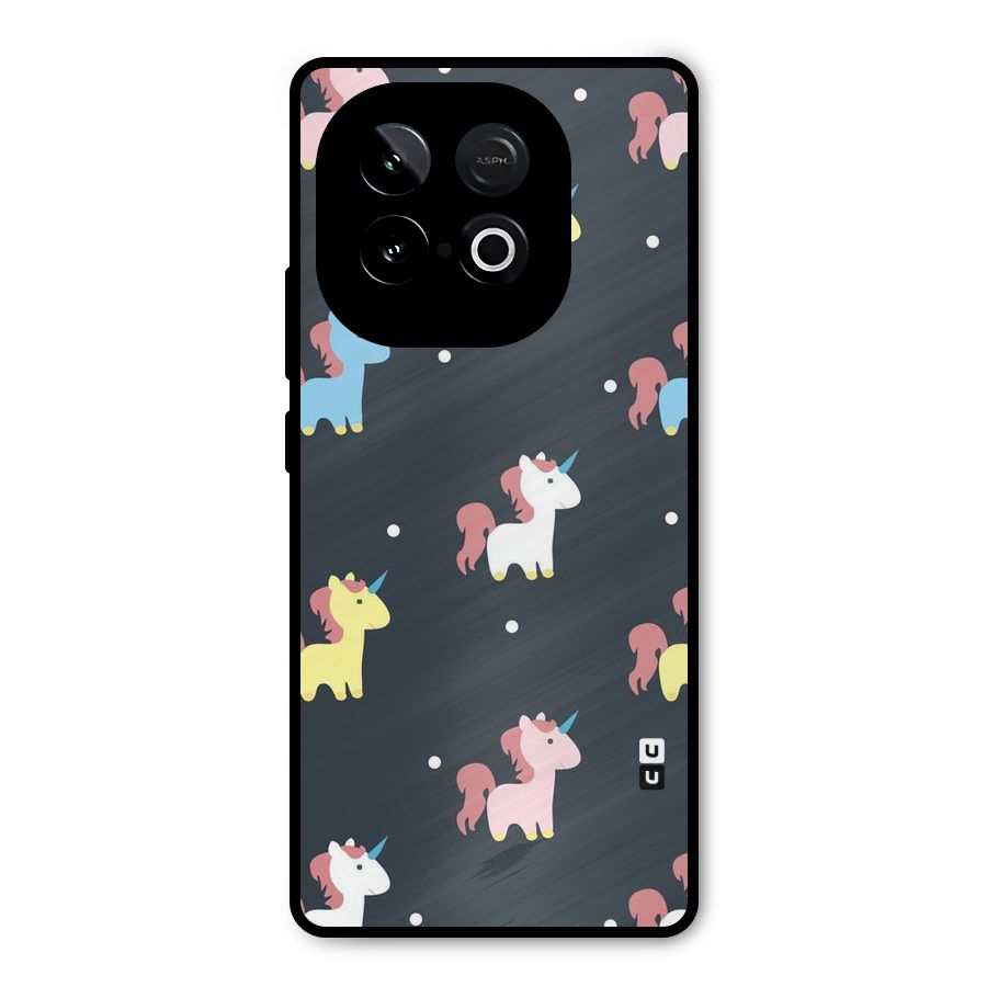Unicorn Pattern Metal Back Case for iQOO Neo 10