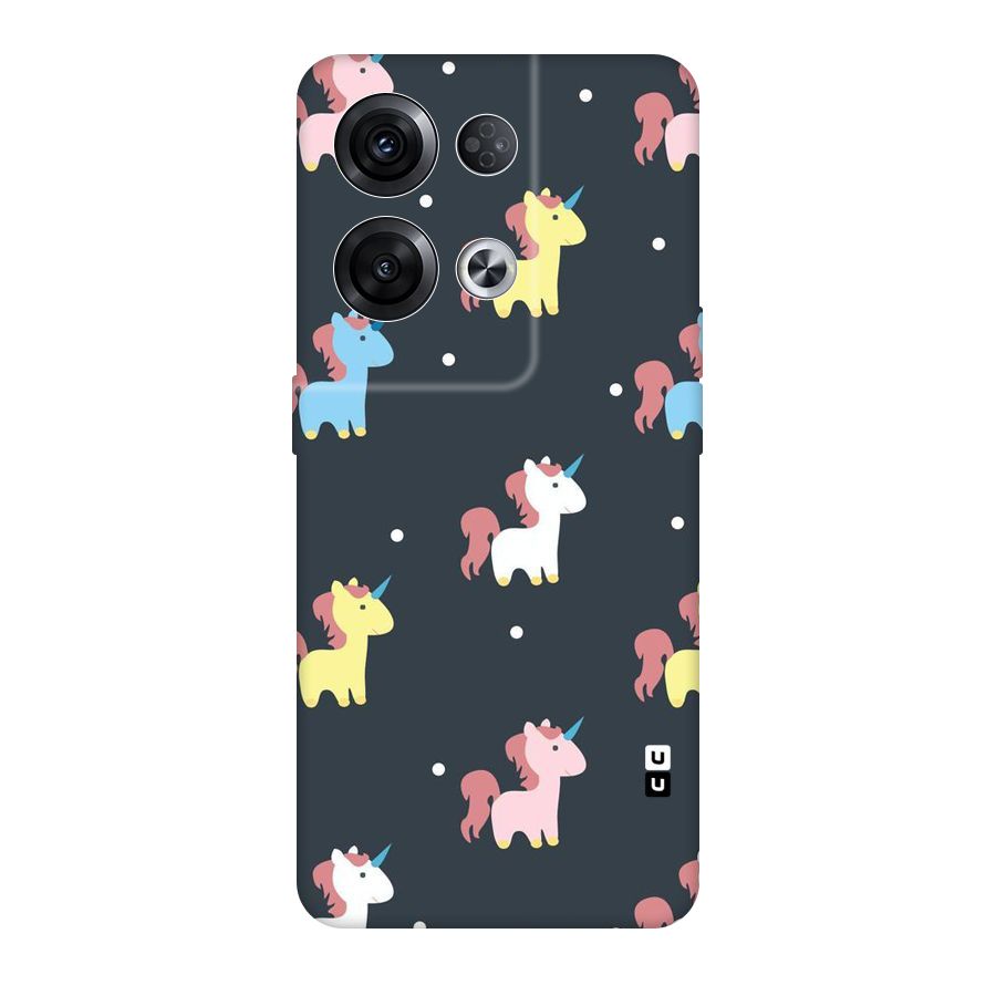 Unicorn Pattern Original Polycarbonate Back Case for Oppo Reno8 Pro 5G