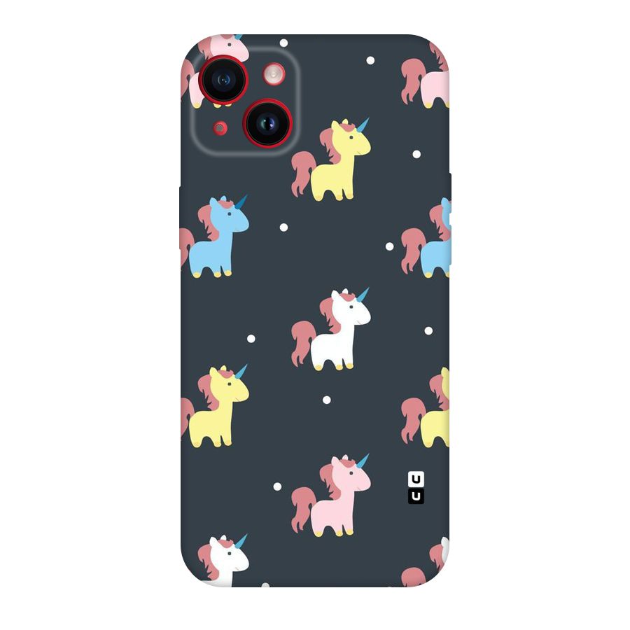 Unicorn Pattern Original Polycarbonate Back Case for iPhone 14 Plus