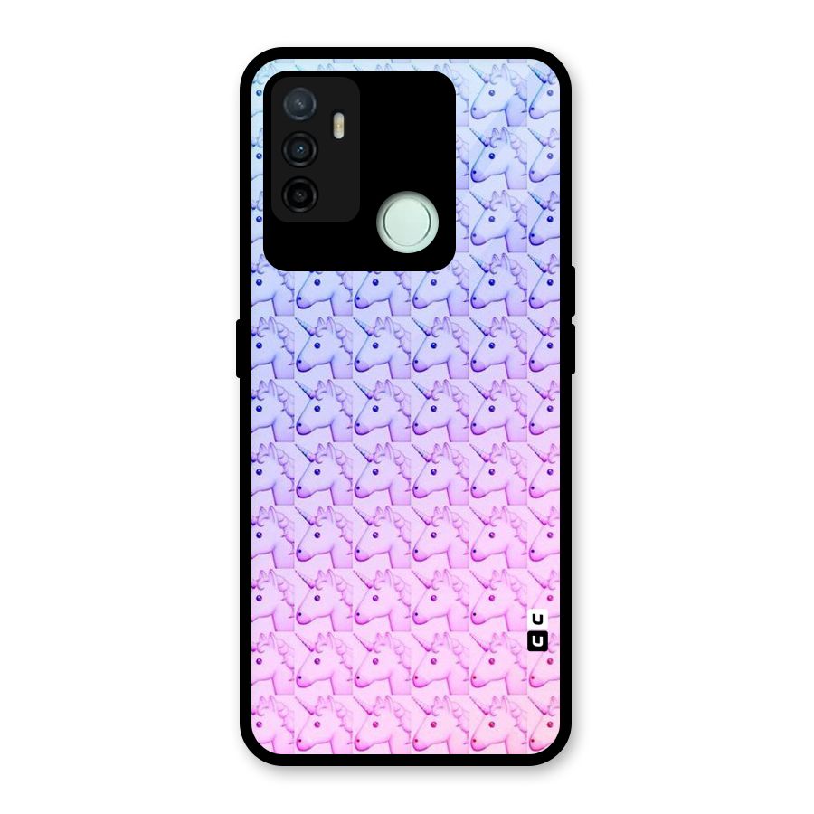 Unicorn Shade Glass Back Case for Oppo A53