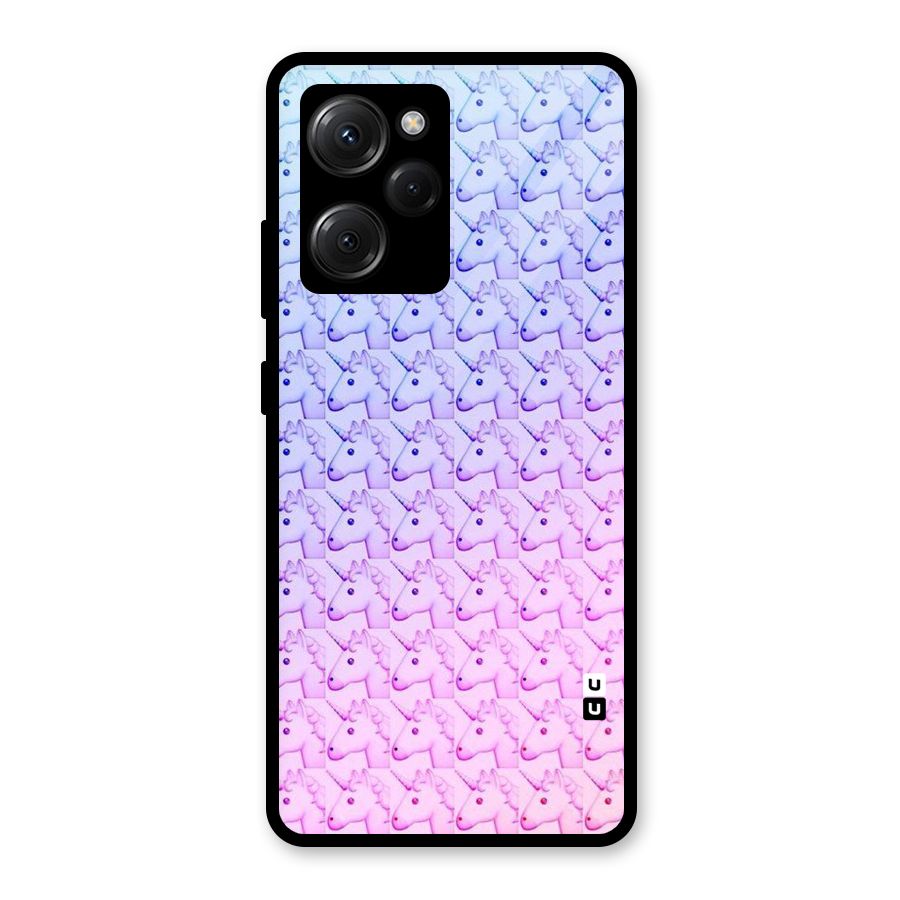 Unicorn Shade Glass Back Case for Poco X5 Pro