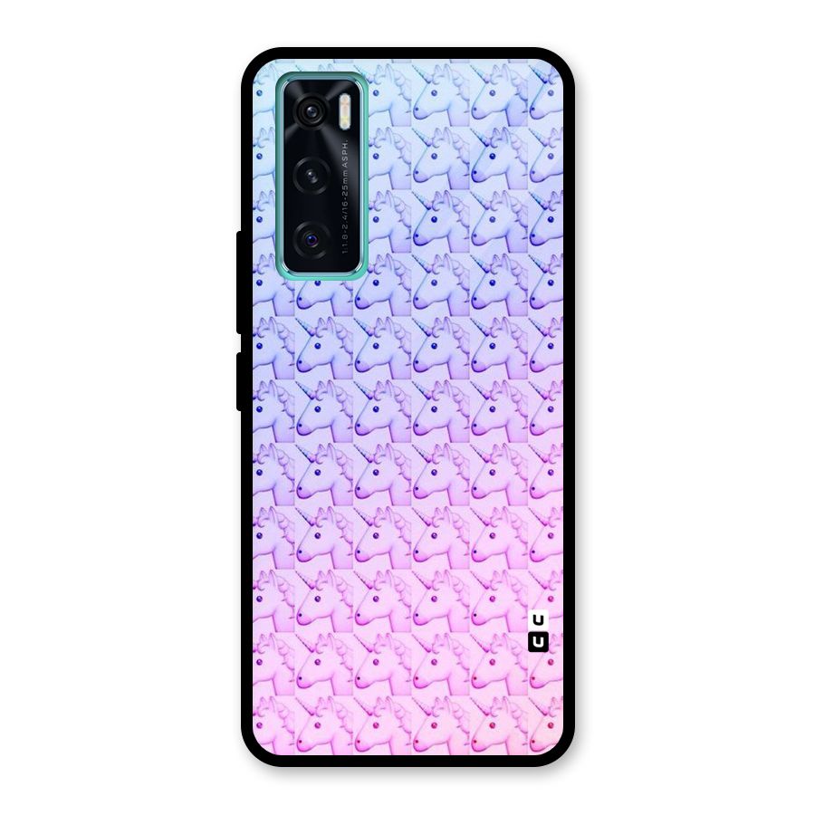Unicorn Shade Glass Back Case for Vivo V20 SE
