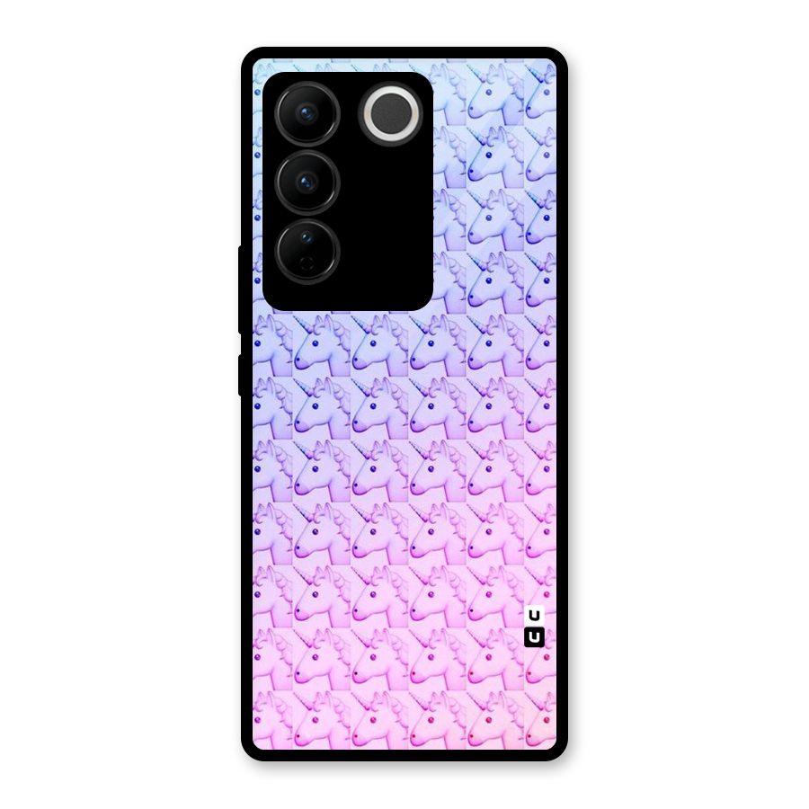 Unicorn Shade Glass Back Case for Vivo V27