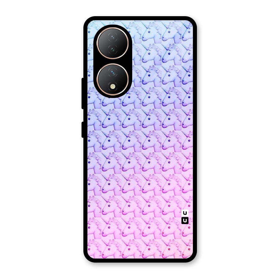 Unicorn Shade Glass Back Case for Vivo Y100