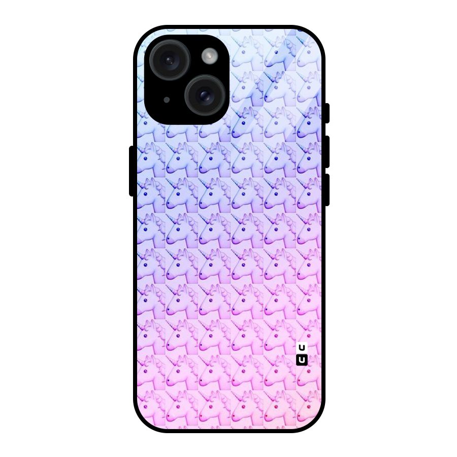 Unicorn Shade Glass Back Case for iPhone 15