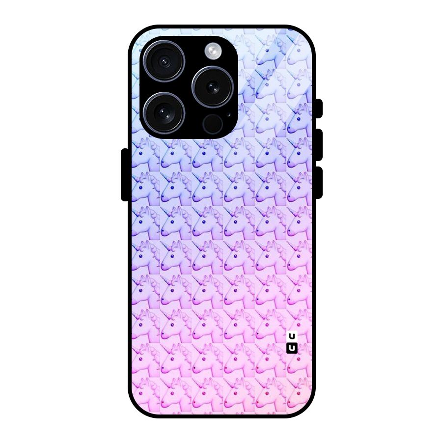 Unicorn Shade Glass Back Case for iPhone 15 Pro