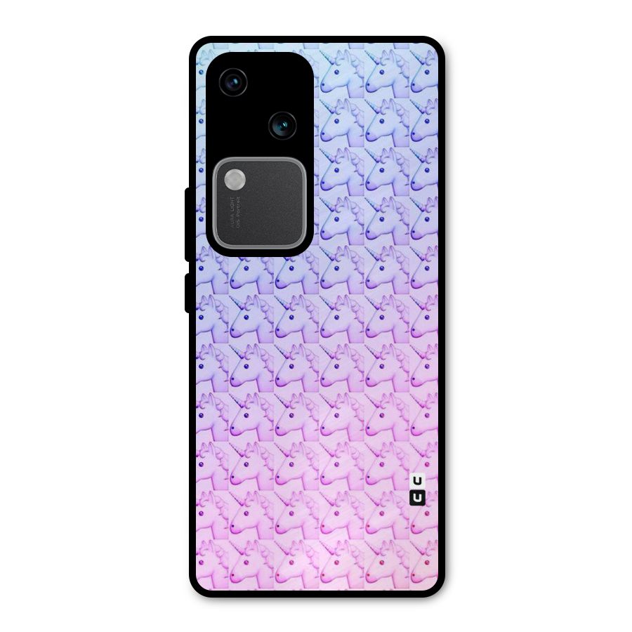 Unicorn Shade Metal Back Case for Vivo V30 Pro