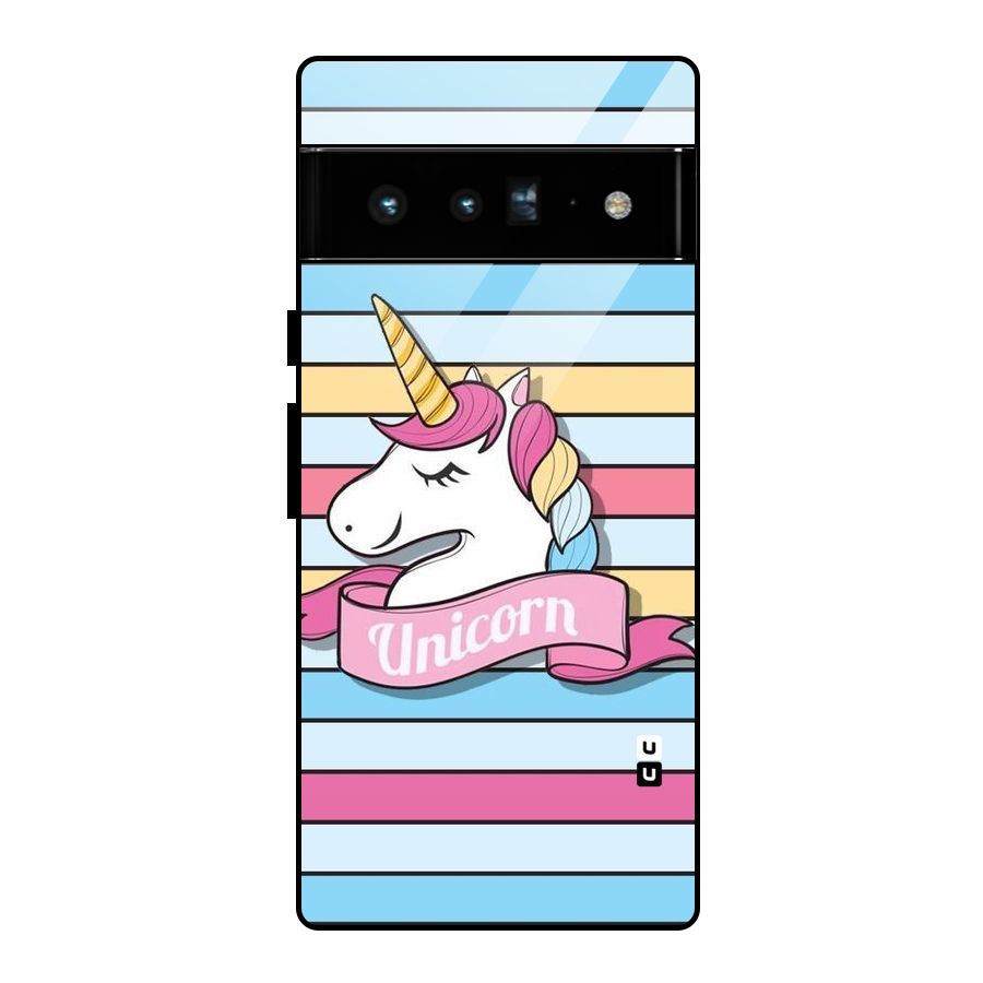 Unicorn Stripes Glass Back Case for Google Pixel 6 Pro