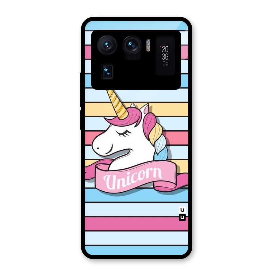 Unicorn Stripes Glass Back Case for Mi 11 Ultra