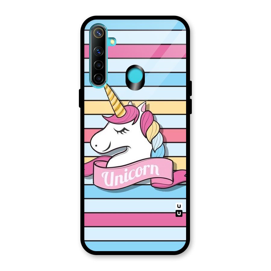 Unicorn Stripes Glass Back Case for Realme Narzo 10