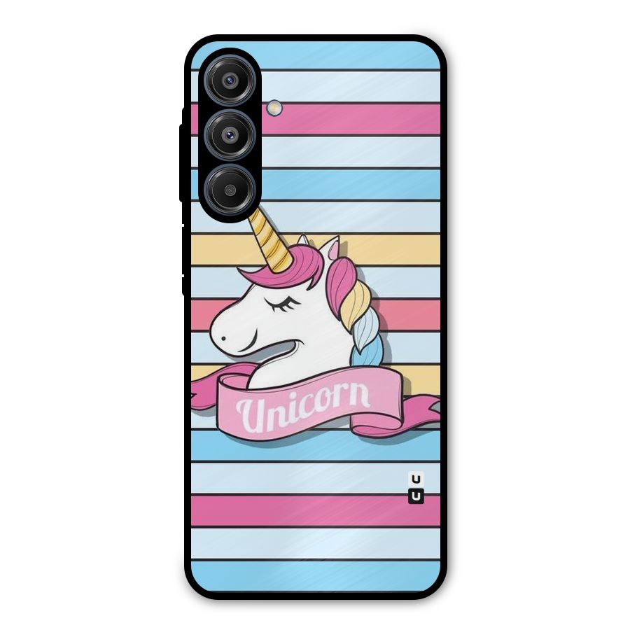 Unicorn Stripes Metal Back Case for Galaxy A16 5G
